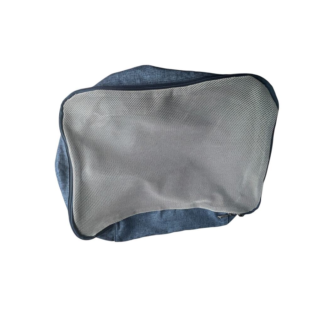 Lug 2-Piece Travel Shoe Bags Set (Blue & Gray, Zippered with Mesh Panels)